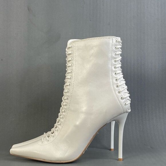 STEVE MADDEN Women's Allnight Lace-Up Stiletto Dress Booties size 6.5 - Picture 4 of 9